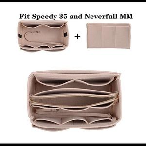 Louis Vuitton Neverfull MM and Speedy 35 Organizer